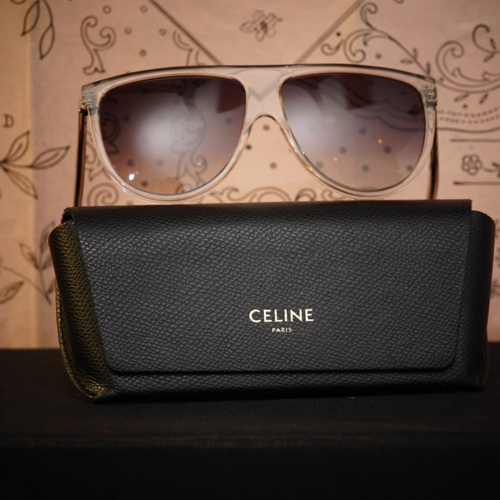 Celine Thin Shadow Crystal Clear Frame Cl40006i 7… - image 2